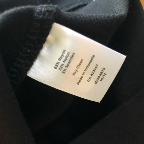 TALBOTS TIMELESS BLACK W/WHITE PIPING COCKTAIL DRESS 4 PETITE NEW WITH TAGS - Picture 9 of 9